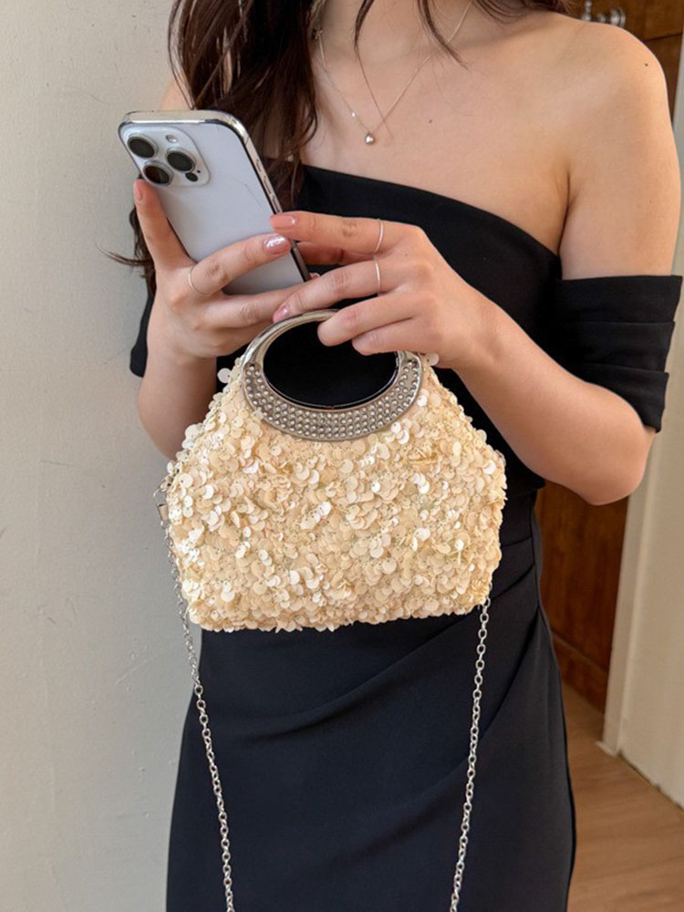 Luxury Bags 2026 Trends - Licht Luxe Pailletten Feesttas voor Dames