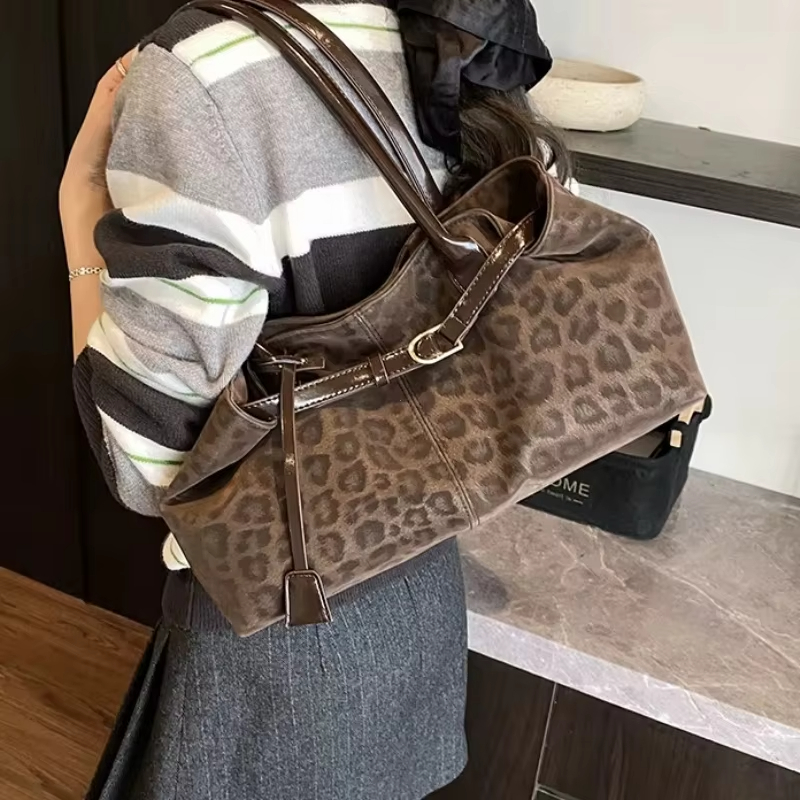 Luxury Bags 2026 Trends - Luipaard PU lederen schoudertassen voor dames
