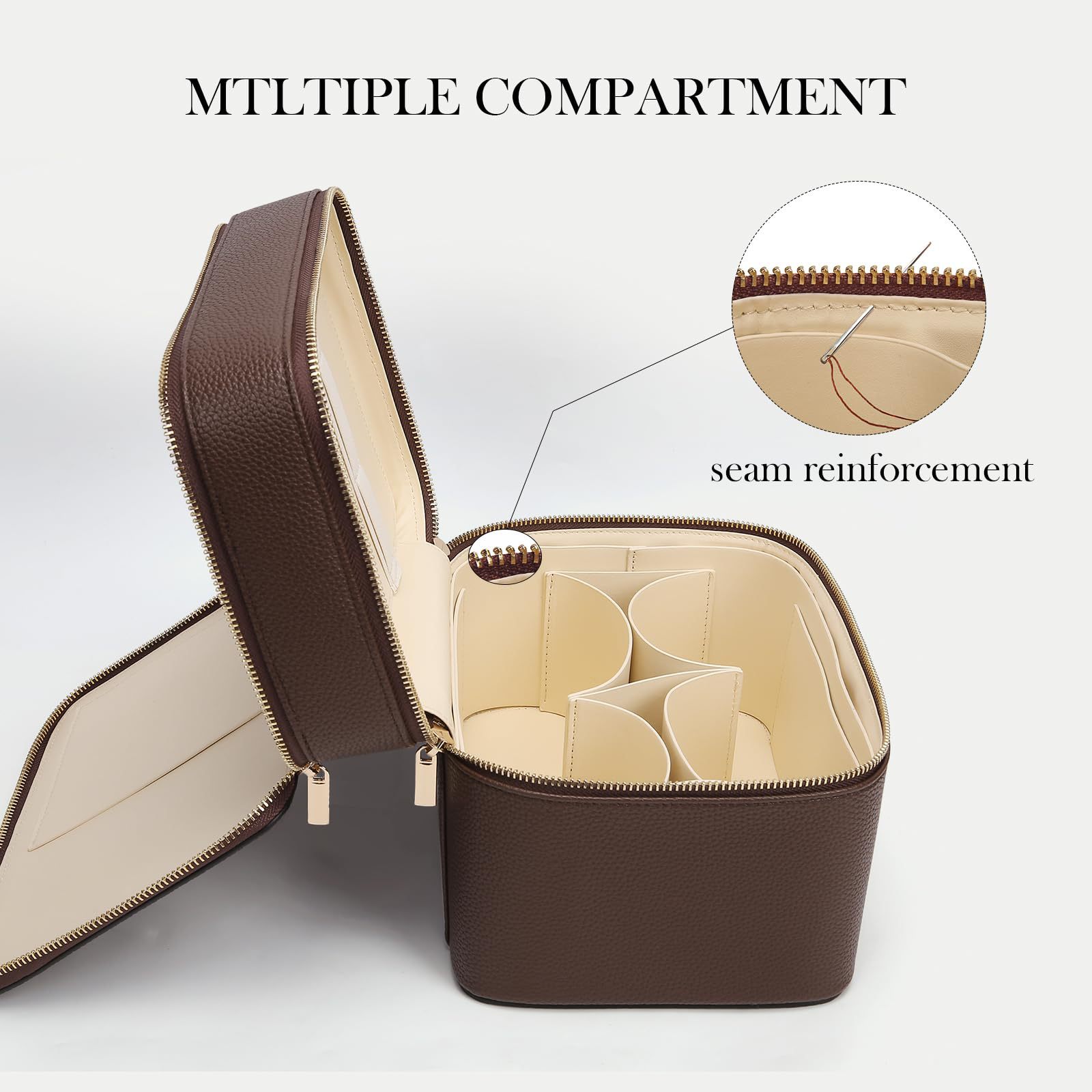 Grote capaciteit dubbele laag  - Luxury Bags Leather recensie en prijs