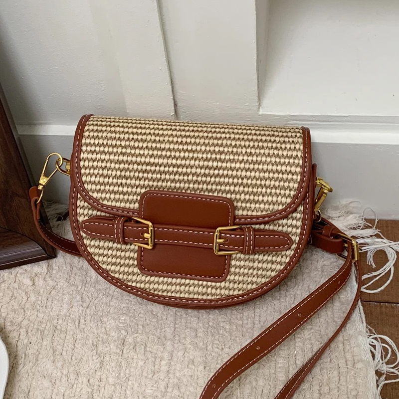 Engelse stijl mini strooien za - Luxury Bags Leather recensie en prijs